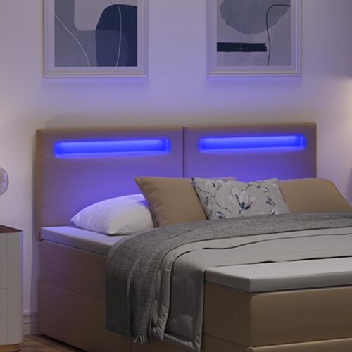 LED glava kreveta Boja cappuccina 144 cm Lažna koža - Boja cappuccina 140 cm Cijena