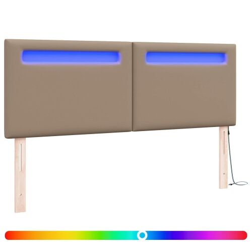 LED glava kreveta Boja cappuccina 144 cm Lažna koža - Boja cappuccina 140 cm Cijena