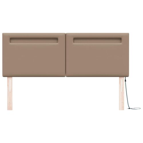 LED glava kreveta Boja cappuccina 160 cm Lažna koža - Boja cappuccina 160 cm Cijena