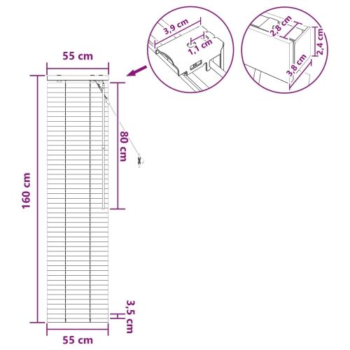 Venecijanska roleta Crna 55 x 160 cm 35 mm - Crna 55 x 160 cm Cijena