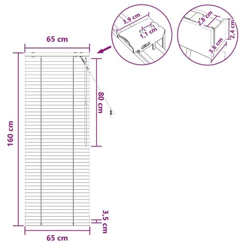 Venecijanska roleta Crna 65 x 160 cm 35 mm - Crna 65 x 160 cm Cijena