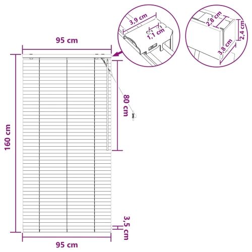 Venecijanska roleta Crna 95 x 160 cm 35 mm - Crna 95 x 160 cm Cijena