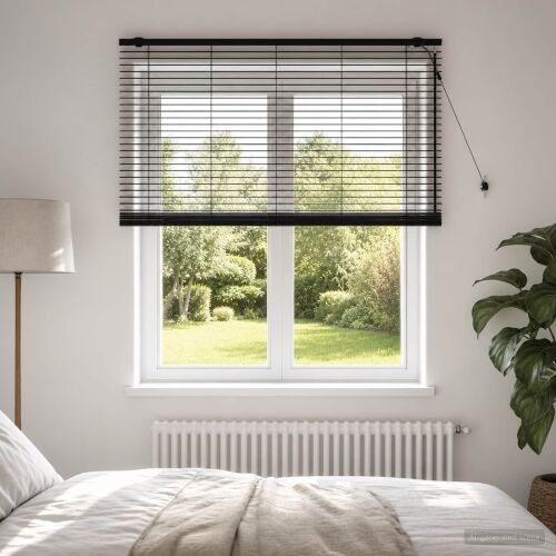 Venecijanska roleta Crna 145 x 160 cm 35 mm - Crna 145 x 160 cm Cijena