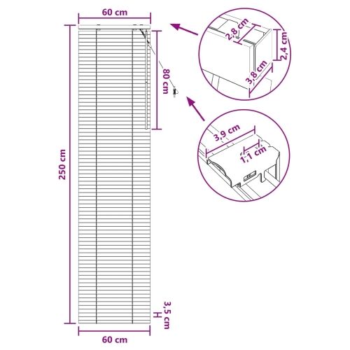 Venecijanska roleta Crna 60 x 250 cm 35 mm - Crna 60 x 250 cm Cijena