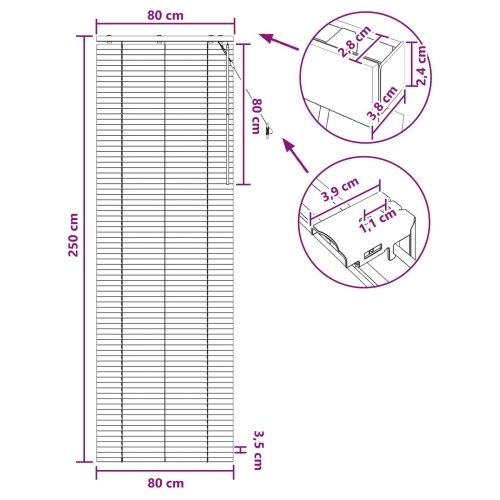 Venecijanska roleta Crna 80 x 250 cm 35 mm - Crna 80 x 250 cm Cijena