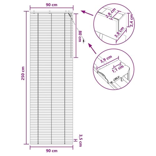 Venecijanska roleta Crna 90 x 250 cm 35 mm - Crna 90 x 250 cm Cijena