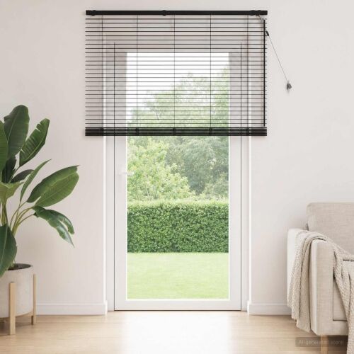 Venecijanska roleta Crna 150 x 250 cm 35 mm - Crna 150 x 250 cm Cijena