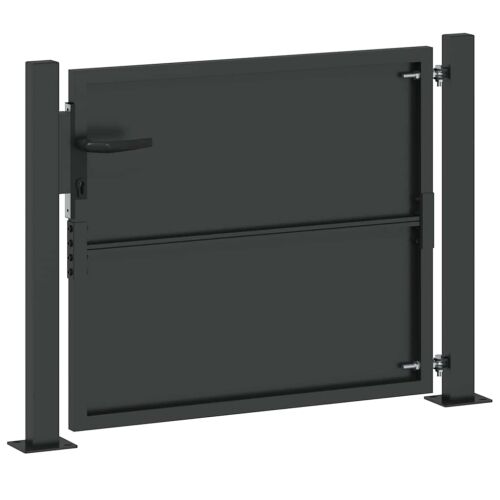 Dvorišna vrata - Vrtna vrata 110 x 105 cm Crna Može se zaključati - 100 x 100 cm Crna Cijena