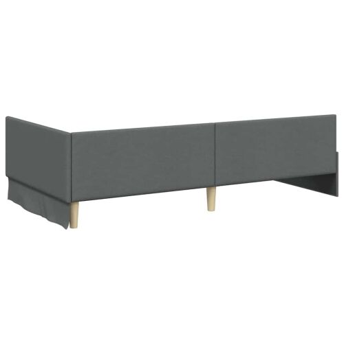 Kutni okvir kreveta Tamno siva 100 x 203 cm tkanina Cijena