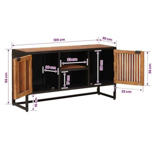 Kreveta 105 x 30 x 55 cm Čvrsto Mango Drvo i Inženjersko Drvo Cijena