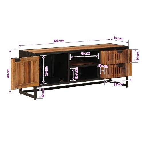 TV ormar 105 x 30 x 40 cm Čvrsto Mango Drvo i Inženjersko Drvo Cijena