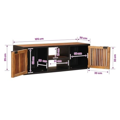 Ručno rađen TV ormar 105 x 30 x 35 cm Čvrsto drvo manga Cijena
