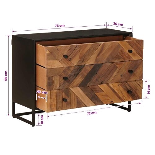 Ormar s ladicama s ladicama 75 x 30 x 54 cm Cijena