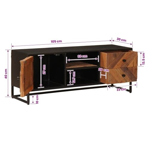 TV ormar s ladicama s pohranom s vratima 105 x 30 x 40 cm Cijena