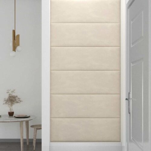 Zidna uzglavlja 12 kom. Krem Baršun - Krem 90 x 30 cm Pravokutno Cijena
