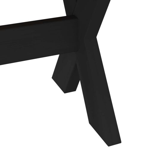 Klupa za blagovanje NOAIN 180 x 41 x 45 cm Masivna borovina - X oblik 180 cm Crna Cijena