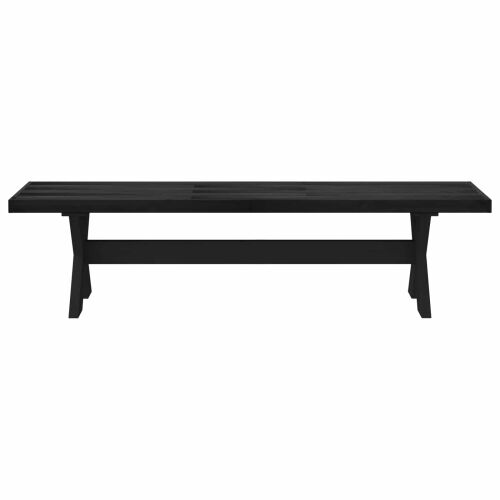 Klupa za blagovanje NOAIN 180 x 41 x 45 cm Masivna borovina - X oblik 180 cm Crna Cijena
