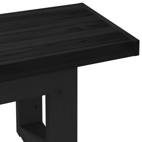 Klupa za blagovanje NOAIN 180 x 41 x 45 cm Masivna borovina - u-oblik 180 cm Crna Cijena