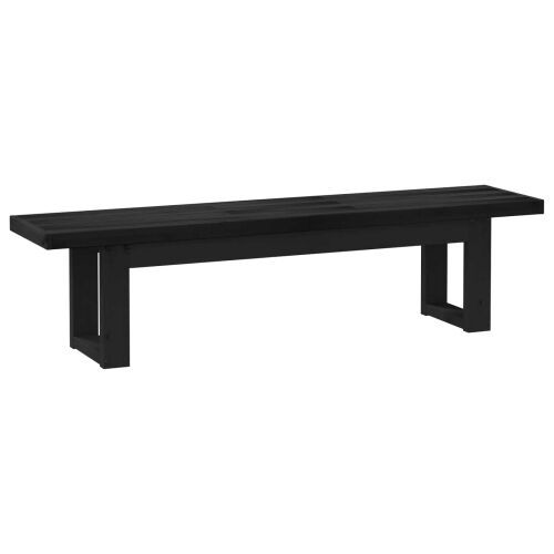 Klupa za blagovanje NOAIN 180 x 41 x 45 cm Masivna borovina - u-oblik 180 cm Crna Cijena