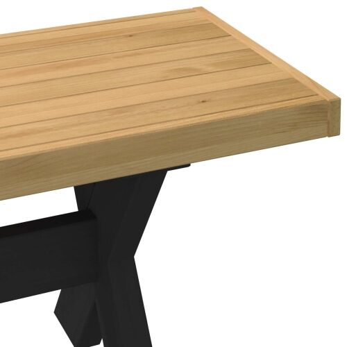 Klupa za blagovanje NOAIN 160 x 41 x 45 cm Masivna borovina - X oblik 160 cm Prirodna Cijena