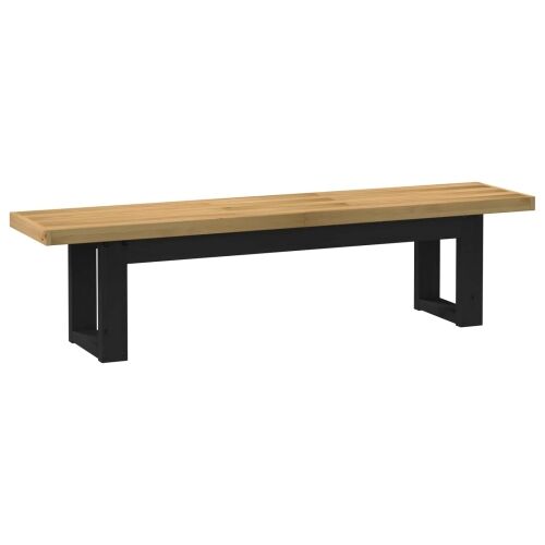 Klupa za blagovanje NOAIN 160 x 41 x 45 cm Masivna borovina - u-oblik 160 cm Prirodna Cijena