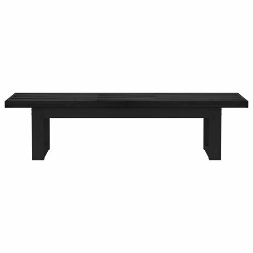 Klupa za blagovanje NOAIN 160 x 41 x 45 cm Masivna borovina - u-oblik 160 cm Crna Cijena