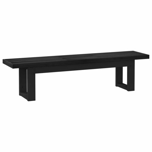 Klupa za blagovanje NOAIN 160 x 41 x 45 cm Masivna borovina - u-oblik 160 cm Crna Cijena