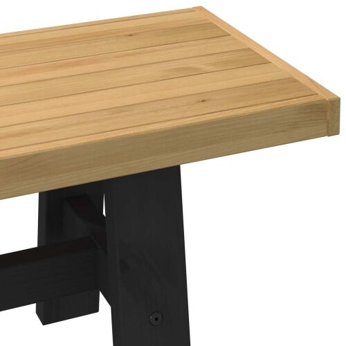 Klupa za blagovanje NOAIN 120 x 41 x 45 cm Masivna borovina - Oblik 120 cm Prirodna Cijena