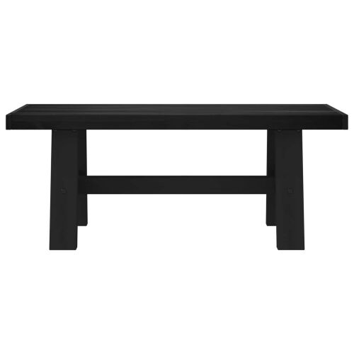 Klupa za blagovanje NOAIN 120 x 41 x 45 cm Masivna borovina - Oblik 120 cm Crna Cijena