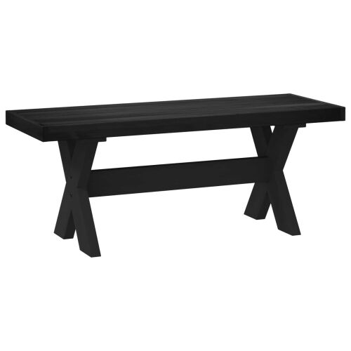 Klupa za blagovanje NOAIN 120 x 41 x 45 cm Masivna borovina - X oblik 120 cm Crna Cijena