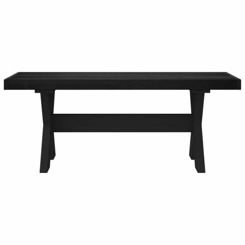 Klupa za blagovanje NOAIN 120 x 41 x 45 cm Masivna borovina - X oblik 120 cm Crna Cijena