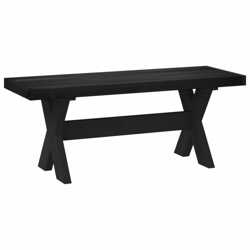 Klupa za blagovanje NOAIN 120 x 41 x 45 cm Masivna borovina - X oblik 120 cm Crna Cijena