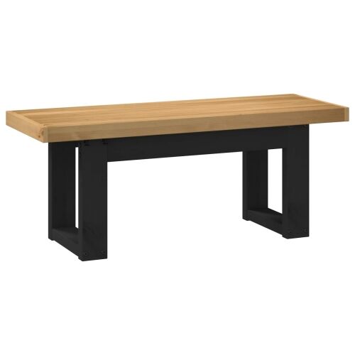 Klupa za blagovanje NOAIN 120 x 41 x 45 cm Masivna borovina - u-oblik 120 cm Prirodna Cijena