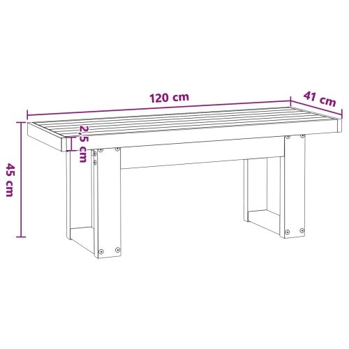Klupa za blagovanje NOAIN 120 x 41 x 45 cm Masivna borovina - u-oblik 120 cm Prirodna Cijena