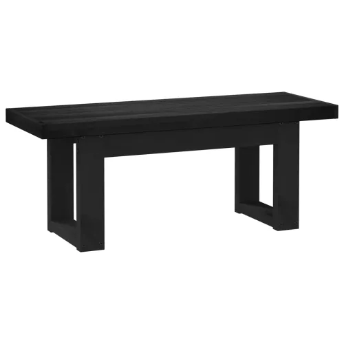 Klupa za blagovanje NOAIN 120 x 41 x 45 cm Masivna borovina - u-oblik 120 cm Crna Cijena