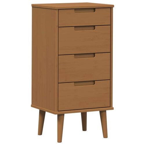 Komoda MOLDE Karamele 40 x 35 x 82 cm Masivna borovina - Karamele Cijena