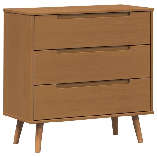 Komoda MOLDE Karamele 80 x 40 x 80 cm Masivna borovina - Karamele Cijena