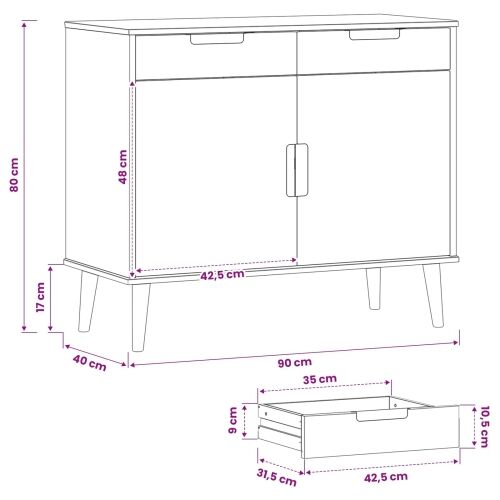 Kreveta MOLDE Karamele 90 x 40 x 80 cm - Karamele Cijena