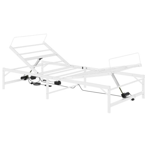Električni podesivi okvir kreveta Bijela 90 x 200 cm Čelik - Bijela 90 x 200 cm Cijena