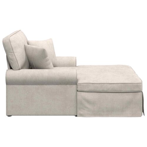 Ležaljka s suknjom s jastukom Krem 157 x 91 x 91 cm ARES - Krem Cijena