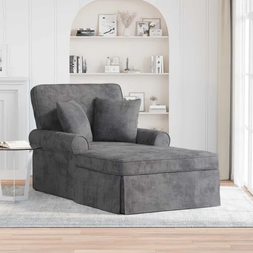 Ležaljka s suknjom s jastukom Tamnosiva 157 x 91 x 91 cm ARES - Tamnosiva Cijena