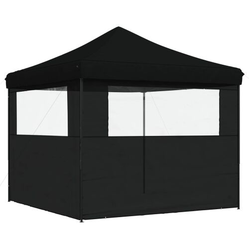Šator za svadbe - šator za zabave Crna 292 x 292 x 315 cm Oxford tkanina - Crna s dvije bočne zidove Da Cijena