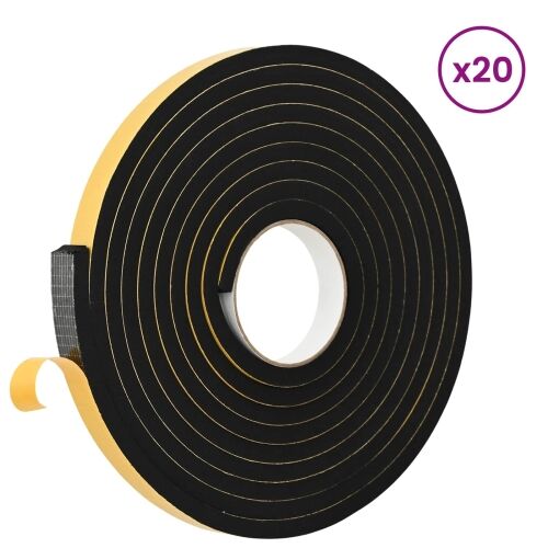 Samoljepljiva pjenasta traka 20 kom. Crna 20mm x 5m CR pjena - Crna 20 x 6 mm (5 m/kolut) 20 Cijena