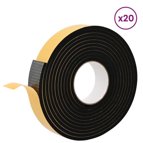 Samoljepljiva pjenasta traka 20 kom. Crna 30mm x 5m CR pjena - Crna 30 x 6 mm (5 m/rol) 20 Cijena