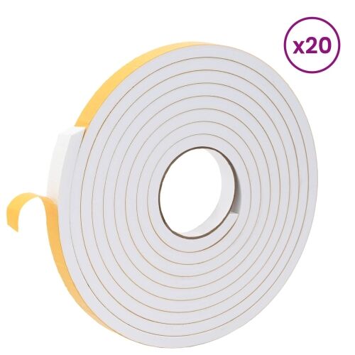 Samoljepljiva pjenasta traka 20 kom. Bijela 20mm x 5m CR pjena - Bijela 20 x 6 mm (5 m/kolut) 20 Cijena