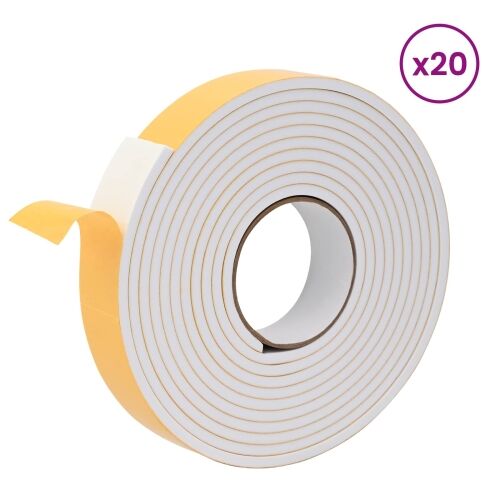 Samoljepljiva pjenasta traka 20 kom. Bijela 30mm x 5m CR pjena - Bijela 30 x 6 mm (5 m/rol) 20 Cijena