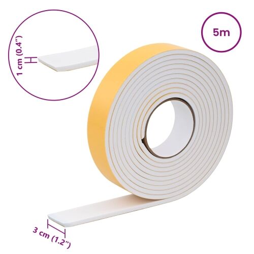 Samoljepljiva pjenasta traka 20 kom. Bijela 30mm x 5m CR pjena - Bijela 30 x 10 mm (5 m/traka) 20 Cijena