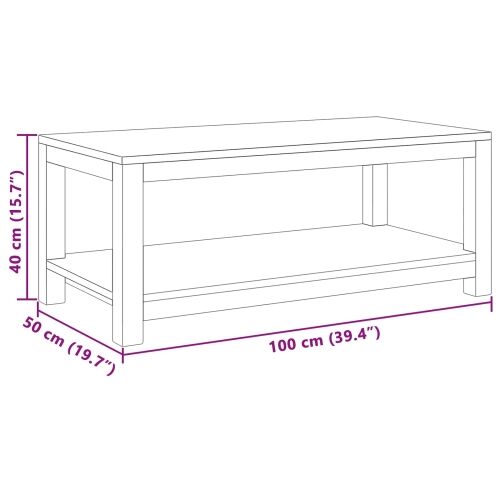 Stolić za kavu Prirodna 100 x 50 x 40 cm Čvrsto teak drvo Cijena