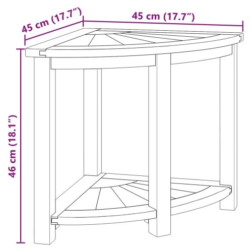 Stolić za kupatilo Prirodna 45 x 45 x 46 cm Čvrsto teak drvo Cijena