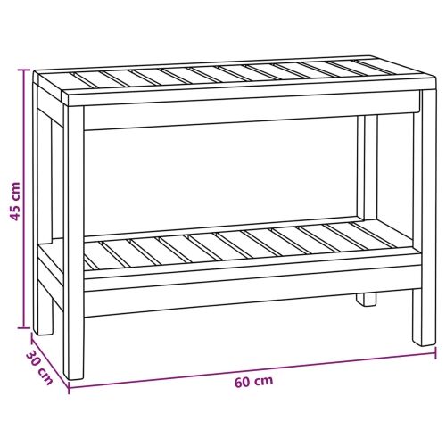 Stolić za kupatilo Prirodna 60 x 30 x 45 cm Čvrsto teak drvo Cijena